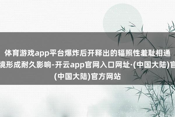 体育游戏app平台爆炸后开释出的辐照性羞耻相通会对环境形成耐久影响-开云app官网入口网址·(中国大陆)官方网站