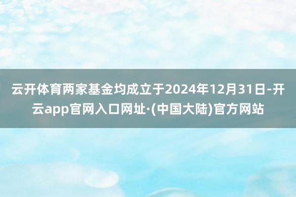 云开体育两家基金均成立于2024年12月31日-开云app官网入口网址·(中国大陆)官方网站
